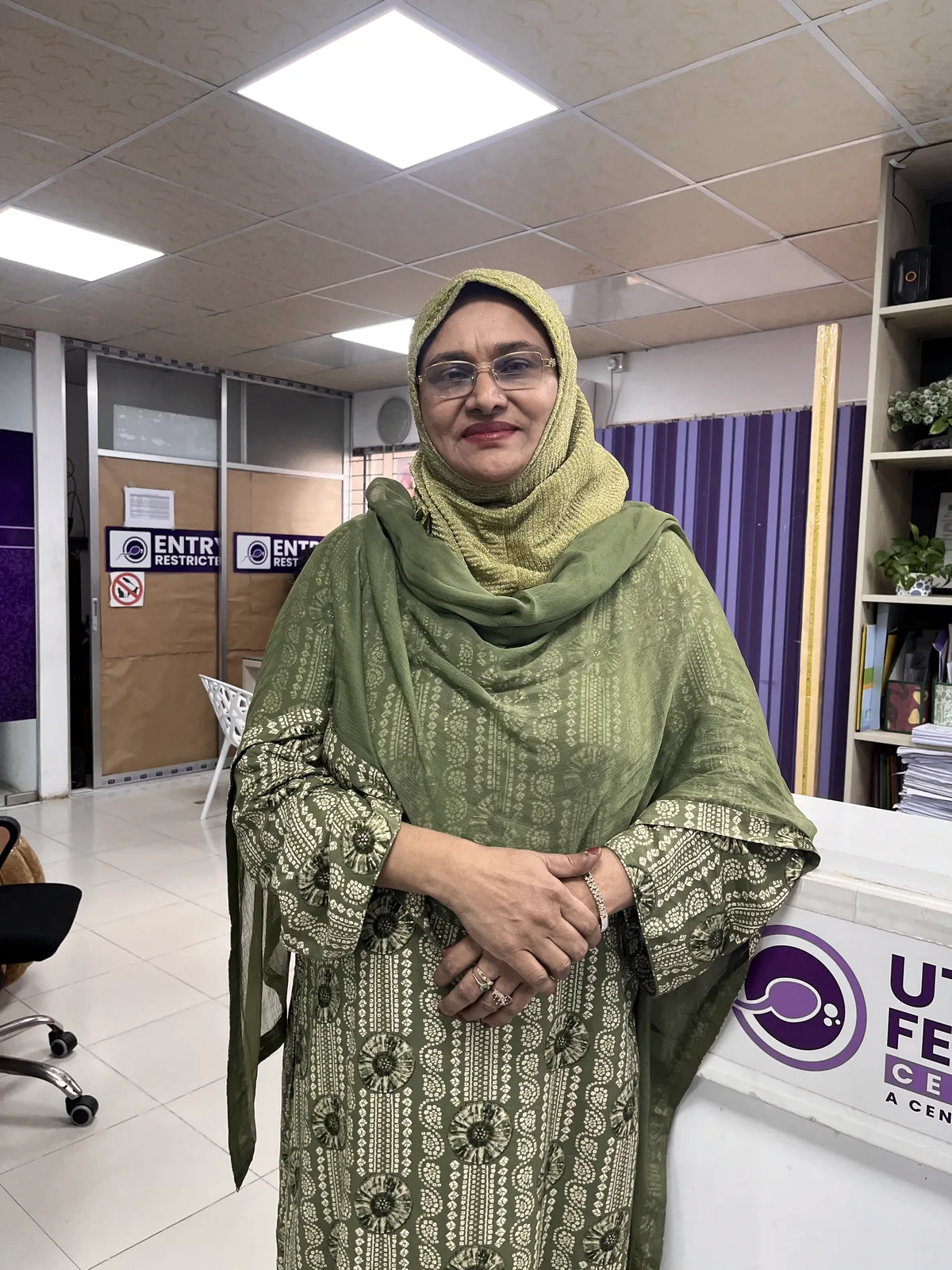 Dr. Liza Chowdhury at the Uttara Fertility Centre reception
